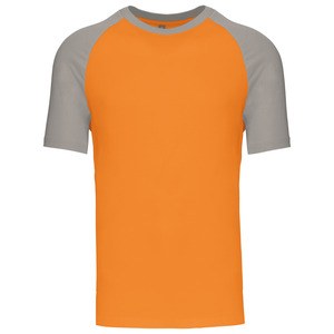 Kariban K330 - BASE BALL > Camiseta de Manga Corta Hombre Orange/Light Grey