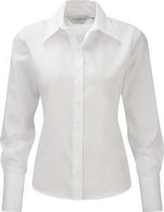 Russell Collection RU956F - Camisa Ultimate Non-Iron En Manga Larga Blanco