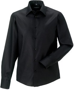 Russell Collection RU958M - Camisa Entallada Ultimate Non Iron Manga Larga Negro