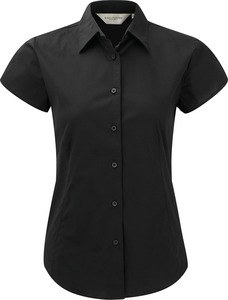 Russell Collection RU947F - CAMISA ENTALLADA EN MANGA CORTA Negro