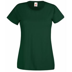 Fruit of the Loom SS050 - Camiseta valueweight para mujer Verde botella