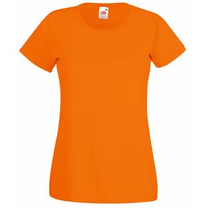 Fruit of the Loom SS050 - Camiseta valueweight para mujer Naranja