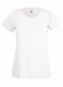 Fruit of the Loom SS050 - Camiseta valueweight para mujer Blanco