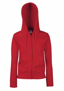 Fruit of the Loom SS312 - Chaqueta sudadera con capucha mujer Premium 70/30 Rojo