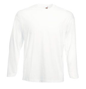 Fruit of the Loom SS032 - Camiseta valueweight de manga larga Blanco