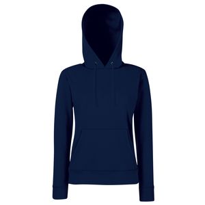 Fruit of the Loom SS038 - Sudadera con capucha de mujer Classic 80/20 Deep Navy