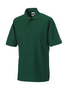 Russell R-599M-0 - Polo de manga corta para hombre Verde botella