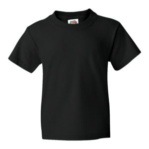 Fruit of the Loom 61-033-0 - Camiseta Algodon Niño Negro