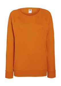 Fruit of the Loom 62-146-0 - Sudadera manga raglán ligera mujer Naranja