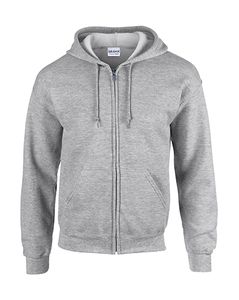 Gildan 18600 - Sudadera Heavyweight con Capucha y Cremallera Completa Sport Grey