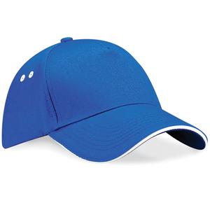 Beechfield BC15C - Gorra con visera tipo sándwich Ultimate Contrast de 5 paneles