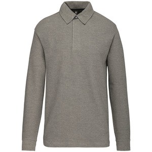 Kariban K221 - FRENCH RIB - POLO DE MANGA LARGA Grey / Dark Grey