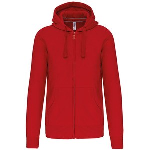 Kariban K454 - SUDADERA CON CAPUCHA Y CREMALLERA PARA ADULTO Rojo