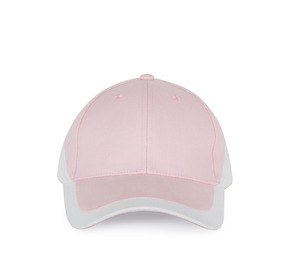 K-up KP045 - RACING - GORRA BICOLOR 6 PANELES Rosa / blanco