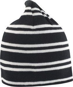 Result R354X - Gorro reversible del equipo Black / White / Black