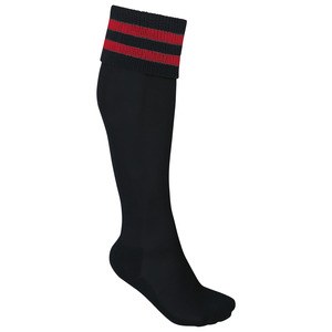 ProAct PA015 - CALCETINES DE DEPORTE A RAYAS Black / Sporty Red