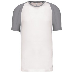 ProAct PA467 - CAMISETA BICOLOR DE MANGA CORTA Y ESCOTE REDONDO  White / Fine Grey