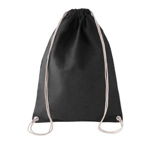 Kimood KI0125 - MOCHILA DE ALGODÓN CON CORDONES Negro