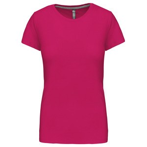 Kariban K380 - CAMISETA DE MANGA CORTA Y ESCOTE REDONDO PARA MUJER Fucsia