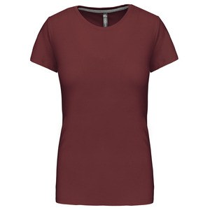 Kariban K380 - CAMISETA DE MANGA CORTA Y ESCOTE REDONDO PARA MUJER Wine