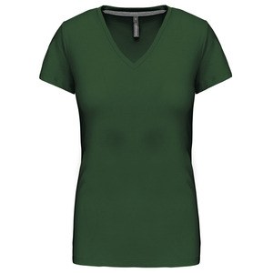 Kariban K381 - CAMISETA DE MANGA CORTA Y CUELLO DE PICO PARA MUJER Verde bosque