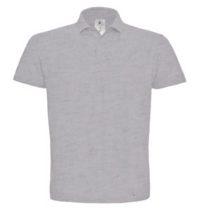 B&C CGPUI10 - Polo Manga Corta ID.001 Gris mezcla