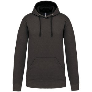 Kariban K446 - SUDADERA CON CAPUCHA CONTRASTADA Gris oscuro / Negro