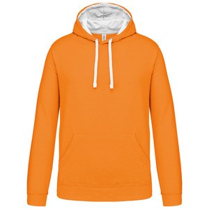 Kariban K446 - SUDADERA CON CAPUCHA CONTRASTADA Orange / White