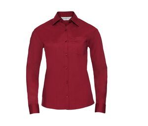 Russell Collection RU934F - Camisa Mujer Manga Larga Classic Red