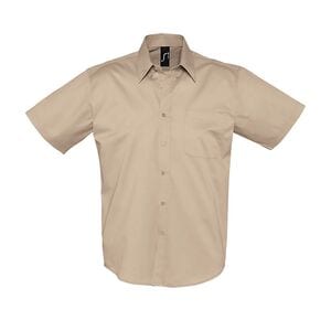 SOL'S 16080 - Brooklyn Camisa Hombre Algodón Twill Manga Corta Beige