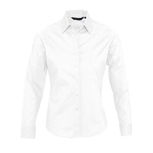 SOL'S 17015 - Eden Camisa Stretch Mujer Manga Larga Blanco