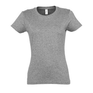 SOL'S 11502 - Imperial WOMEN Camiseta Mujer Cuello Redondo Heather gris