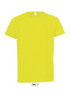 SOL'S 01166 - SPORTY KIDS Camiseta Niños Mangas Raglán Amarillo Neón