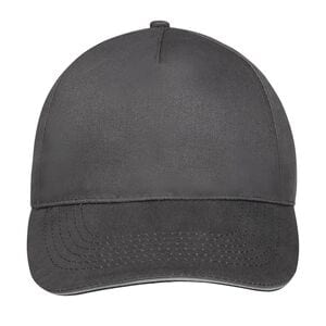 SOL'S 88110 - SUNNY Gorra 5 Paneles Gris oscuro / gris claro