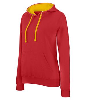 Kariban K465 - Sudadera con capucha contrastada para mujer