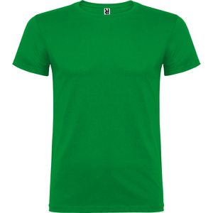 Roly CA6554 - BEAGLE Camiseta de manga corta de cuello redondo doble con elastano Kelly Verde