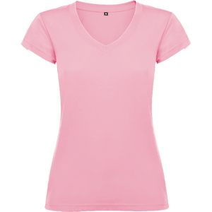 Roly CA6646 - VICTORIA Camiseta de mujer con manga corta Luz de color rosa