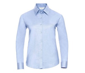 Russell Collection JZ32F - Camisa Oxford para mujer