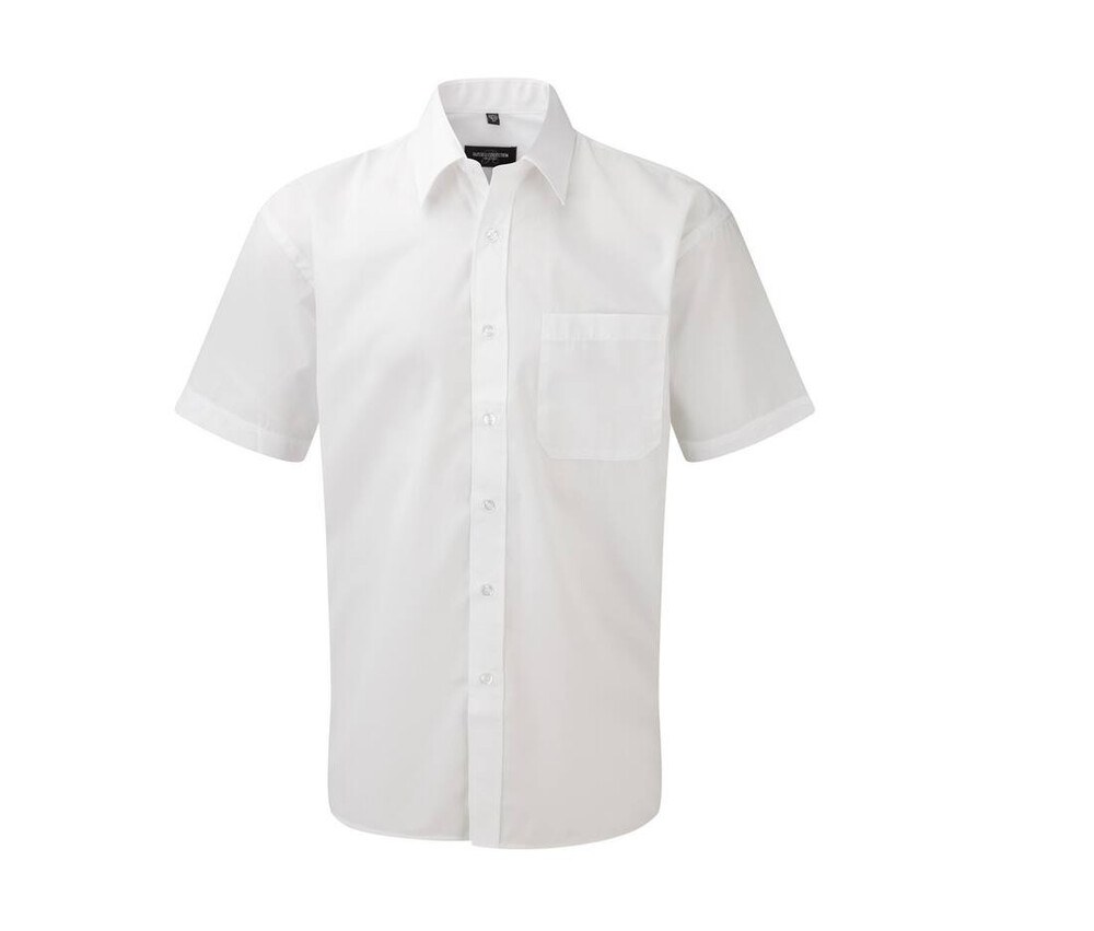 Russell Collection JZ935 - Camisa de popelina para hombre