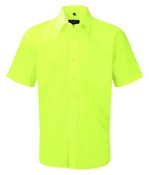 Russell Collection JZ935 - Camisa de popelina para hombre