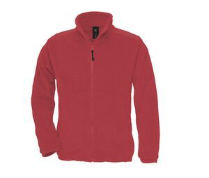 B&C BC600 - Chaqueta polar de hombre con cremallera grande Rojo