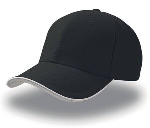 Atlantis AT077 - Gorra Visera Pilot Piping Sandwich Negro