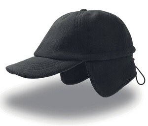 Atlantis AT118 - Gorra Visera Con Orejeras Snow Stopper Negro