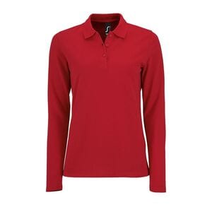 SOL'S 02083 - Perfect Lsl Women Polo Piqué De Manga Larga De Mujer Rojo