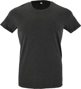 SOL'S 00553 - REGENT FIT Camiseta Ajustada Hombre Cuello Redondo Charcoal Melange