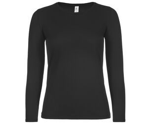 B&C BC06T - Camiseta de manga larga para mujer Negro