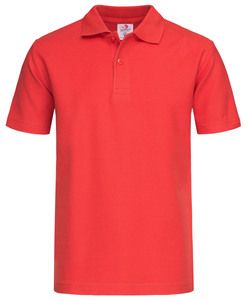 Stedman STE3200 - Polo infantil de manga corta Rojo Escarlata