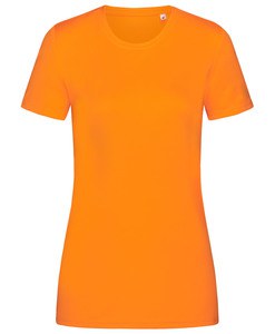 Stedman STE8100 - Camiseta mujer ss active sports-t cuello redondo Cyber Orange