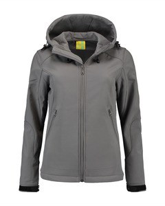 Lemon & Soda LEM3627 - Chaqueta con capucha softshell para ella Gris perla