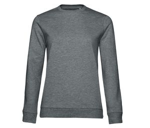 B&C BCW02W - Sudadera cuello redondo Heather Mid Grey